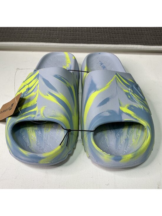 Quiksilver Slide Sandals Gray & Yellow Tie-Dye Foam Size 13D Mens Lightweight Sl main image 4